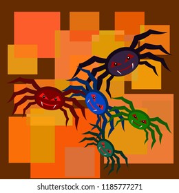 Halloween spider vector illustration