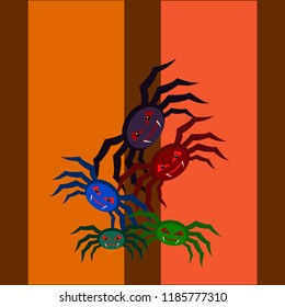 Halloween spider vector illustration