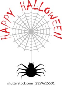 Imagen vectorial de araña de Halloween o arte clip