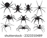Halloween spider vector set illustration