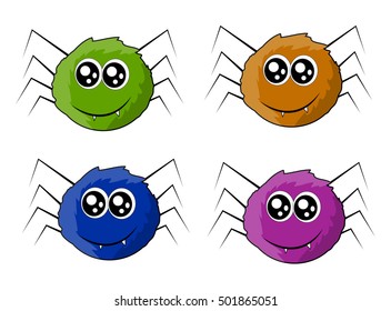 halloween spider vector symbol icon design. Beautiful illustration isolated on white background