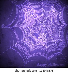 Halloween spider web background