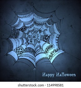 Halloween spider web background