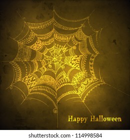 Halloween spider web background
