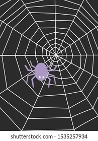 Halloween spider web background party decor vector