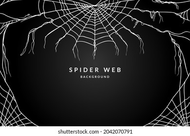 halloween spider web background vector illustration