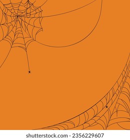 Halloween Spider Web Background Vector Design.