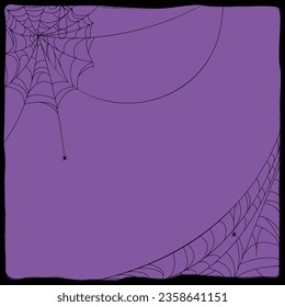 Halloween Spider Web Background Vector Design.