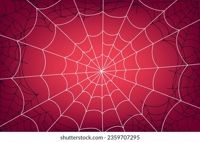 Halloween spider web border cobweb background banner concept. Vector graphic design illustration