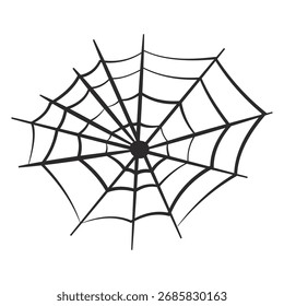 Clipart de Web de araña de Halloween. Ilustración vectorial aislada en un fondo blanco.