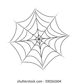 Halloween spider web, cobweb symbol, icon. vector illustration isolated on white background.