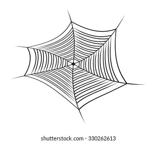 Halloween spider web, cobweb symbol, icon. vector illustration isolated on white background.