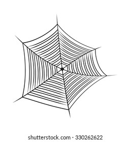 Halloween spider web, cobweb symbol, icon. vector illustration isolated on white background.