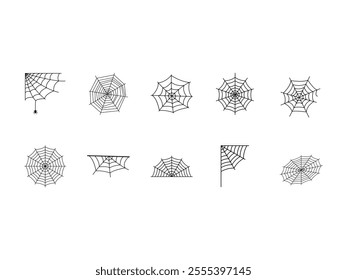 Halloween Spider Web Element Set