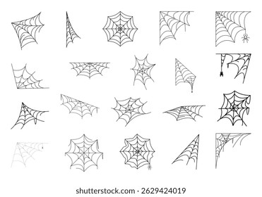 Halloween Spider Web Element Set