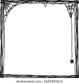 Halloween spider web frame. Spider web For Halloween frame Decoration, Halloween spider web