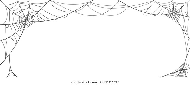Halloween spider web frame. Vector eps