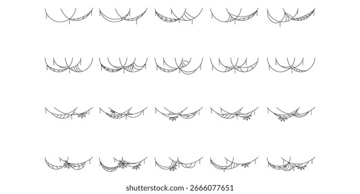 Colección de encabezado de Web de la araña de Halloween