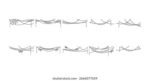 Halloween Spider Web Header Set