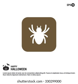 Halloween Spider web icon. Halloween Flat Color Icon.  simple minimal, flat, solid, mono, monochrome, plain, contemporary style. Vector illustration web internet design elements