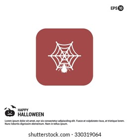 Halloween Spider web icon. Halloween Flat icons.  simple minimal, flat, solid, mono, monochrome, plain, contemporary style. Vector illustration web internet design elements
