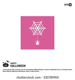 Halloween Spider web icon. Halloween Flat elements collection.  simple minimal, flat, solid, mono, monochrome, plain, contemporary style. Vector illustration web internet design elements