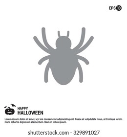 Halloween Spider web icon. Halloween Gray pictogram elements collection.  simple minimal, flat, solid, mono, monochrome, plain, contemporary style. Vector illustration web internet design elements