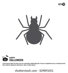 Halloween Spider web icon. Halloween Gray pictogram elements collection.  simple minimal, flat, solid, mono, monochrome, plain, contemporary style. Vector illustration web internet design elements