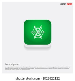 Halloween spider web icon Green Web Button