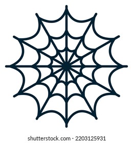halloween spider web icon over white