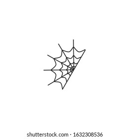 Halloween spider web Icon template color editable. venom cobweb symbol vector sign isolated for graphic and web design.