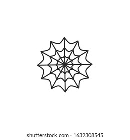 Halloween spider web Icon template color editable. venom cobweb symbol vector sign isolated for graphic and web design.
