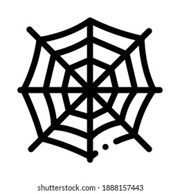 halloween spider web icon vector. halloween spider web sign. isolated contour symbol illustration