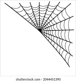 La telaraña de Halloween aislada de fondo blanco.