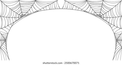 Halloween spider web isolated on white background
