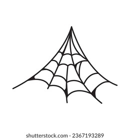 halloween spider web net vector isolated