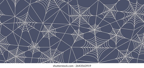 Halloween spider web seamless pattern background.
