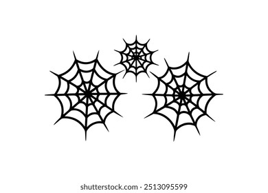 halloween spider web si silhouette vector illustration