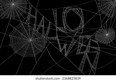 Halloween spider web typographic style.