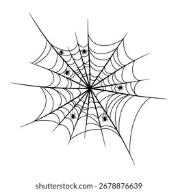 Diseño de Vector de Web de araña de Halloween
