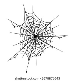 Diseño de Vector de Web de araña de Halloween