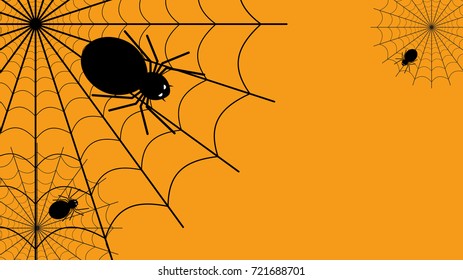 Halloween spider web vector, Illustration greeting card. Concept halloween background