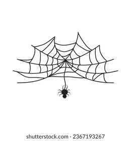 halloween spider web vector isolated