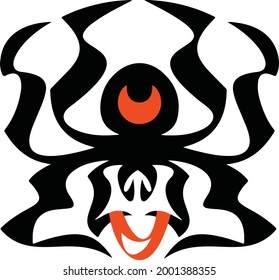 Halloween, spider, web, weave, moon, black widow, crescent icon