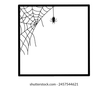 Halloween Spider Webs Frame Background