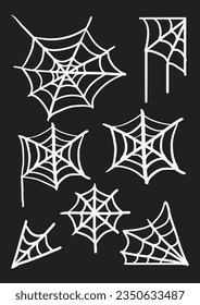 Halloween Spider Webs Illustration Vector