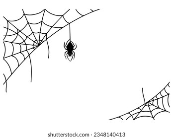 Halloween Spider webs Silhouette Illustration