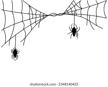 Halloween Spider webs Silhouette Illustration