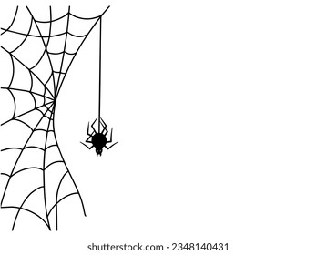 Halloween Spider webs Silhouette Illustration