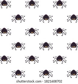 halloween spiders animals pattern background vector illustration design